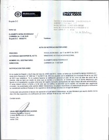 ACTA DE NOTIFICACION POR AVISO DE RESOLUCION 5583 de 17-05-2013