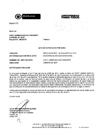ACTA DE NOTIFICACION POR AVISO DE RESOLUCION  10483 DEL 6 DE AGOSTO DEL 2013