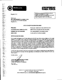 Acta de Notificacin por Aviso Resolucin 8328 de 04-06-2014