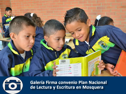 Firma convenio Plan Nacional de Lectura y Escritura en Mosquera