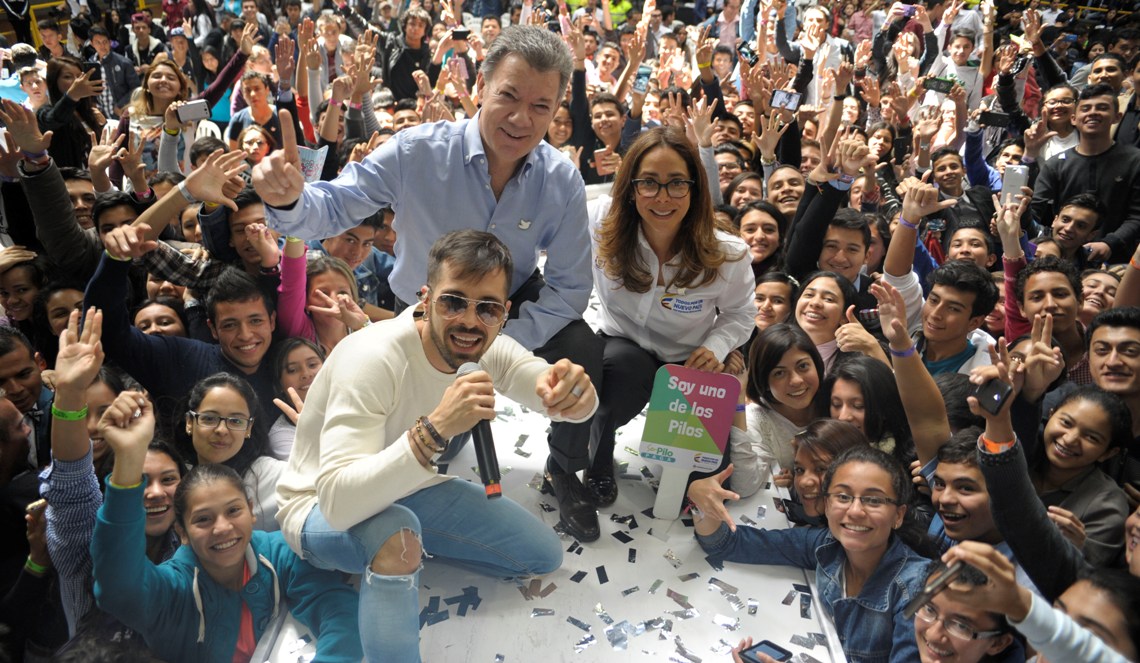 "Estoy frente a los estudiantes que hacen parte de la Generación de la Paz": Juan Manuel Santos