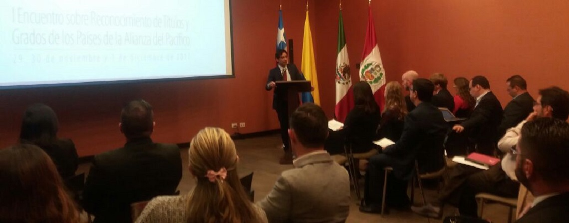 Del 29 de noviembre al primero de diciembre se realiza en Bogotá el I Encuentro sobre Reconocimiento de Títulos y Grados de los países de la Alianza del Pacífico.