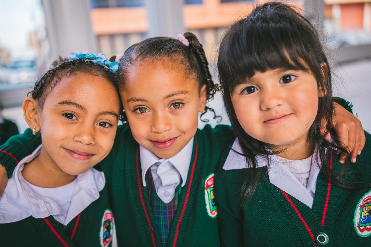 Niños estudiantes de Colombia