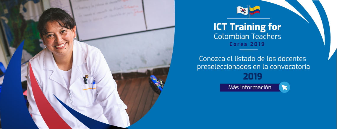 Banner que enlaza al listado de los preseleccionados en la convocatoria ICT Training for Colombian Teachers - Corea 2019