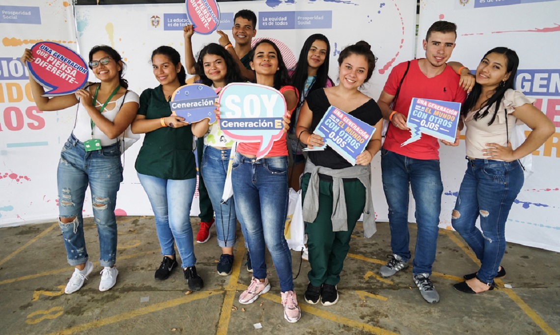 La meta de Generación E es beneficiar con oportunidades de educación a 336 mil jóvenes vulnerables durante el cuatrienio.