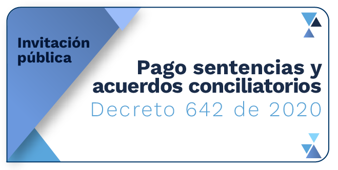 Imagen que enlaza a información sobre la Invitación Pública según Decreto 642 de 2020