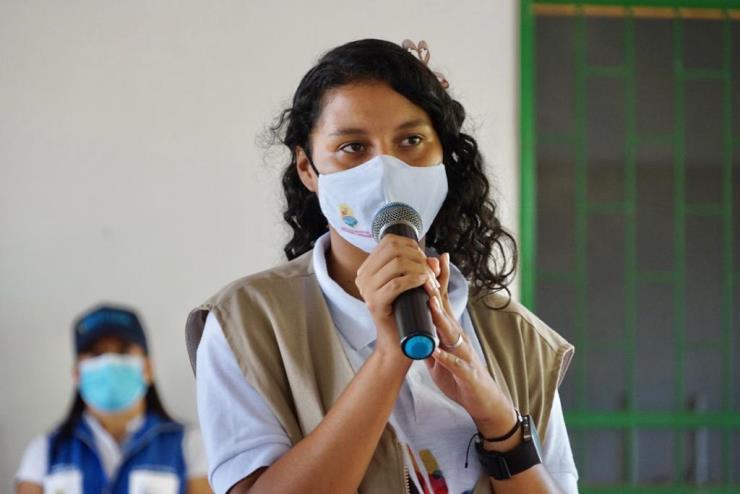 Joven de Vichada en el conversatorio con el Gobierno Joven de Vichada en el conversatorio con el Gobierno