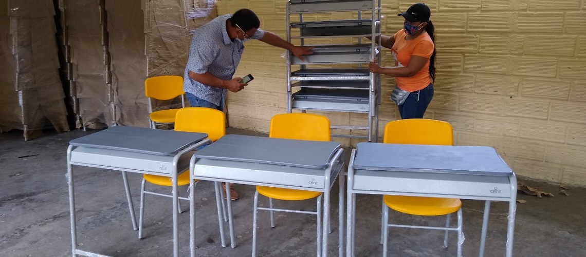 23 sedes del municipio de El Copey, en el nororiente del Departamento del Cesar, recibieron dotación para aulas de clase