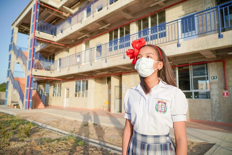 Esta obra de infraestructura educativa permitió la intervención de 4.341 metros cuadrados Esta obra de infraestructura educativa permitió la intervención de 4.341 metros cuadrados