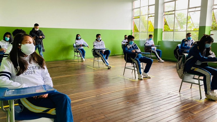 Hoy en Zipaquirá el 70% de las instituciones educativas abrieron nuevamente sus puertas.