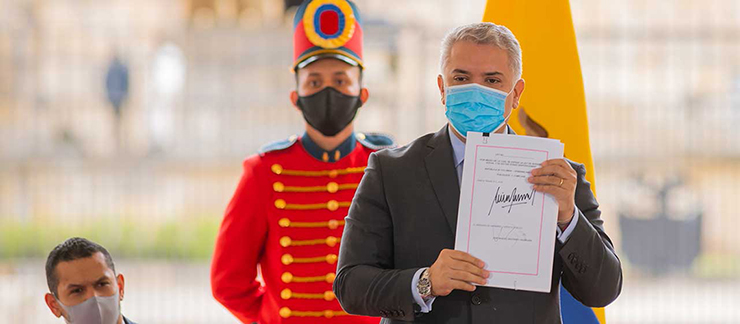 Presidente Iván Duque sanciona la Ley de Inversión Social