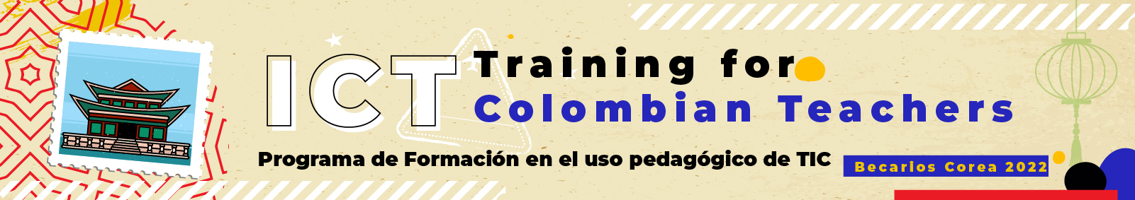 Banner enlazando al sitio de ICT Training for Colombian Teachers, Corea
