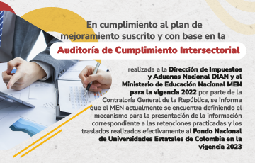 Información sobre Auditoría de Cumplimiento Intersectorial