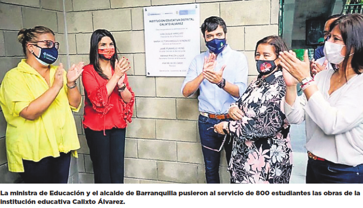 Inauguración Ministra de Educación con alcalde de Barranquilla