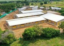 El Caribe colombiano recibe dos nuevos colegios, foto aerea de colegio
