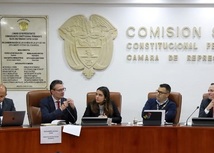 Ministro de Educación, Alejandro Gaviria, en su intervención durante la sesión de la Comisión Sexta de la Cámara de Representantes