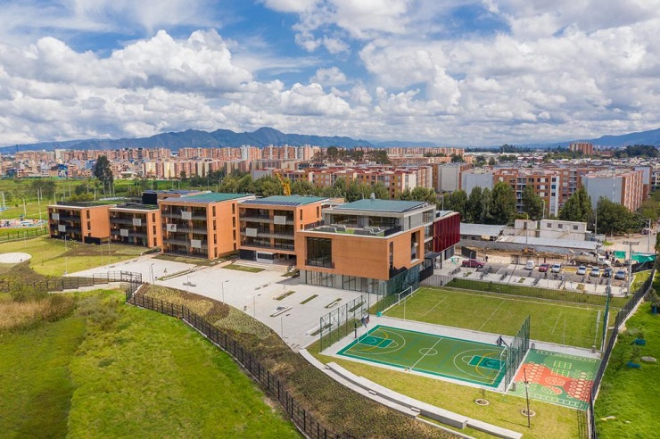 Vista aérea Colegio Abel Rodríguez Céspedes IED