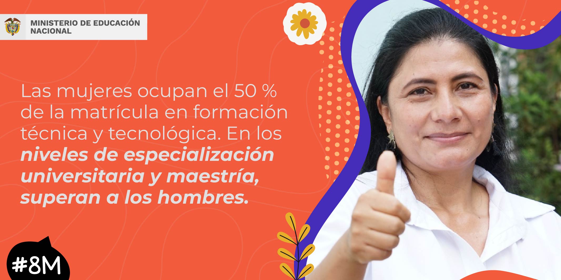 Las mujeres ocupan el 50% de la matrícula en formación técnica y tecnológica