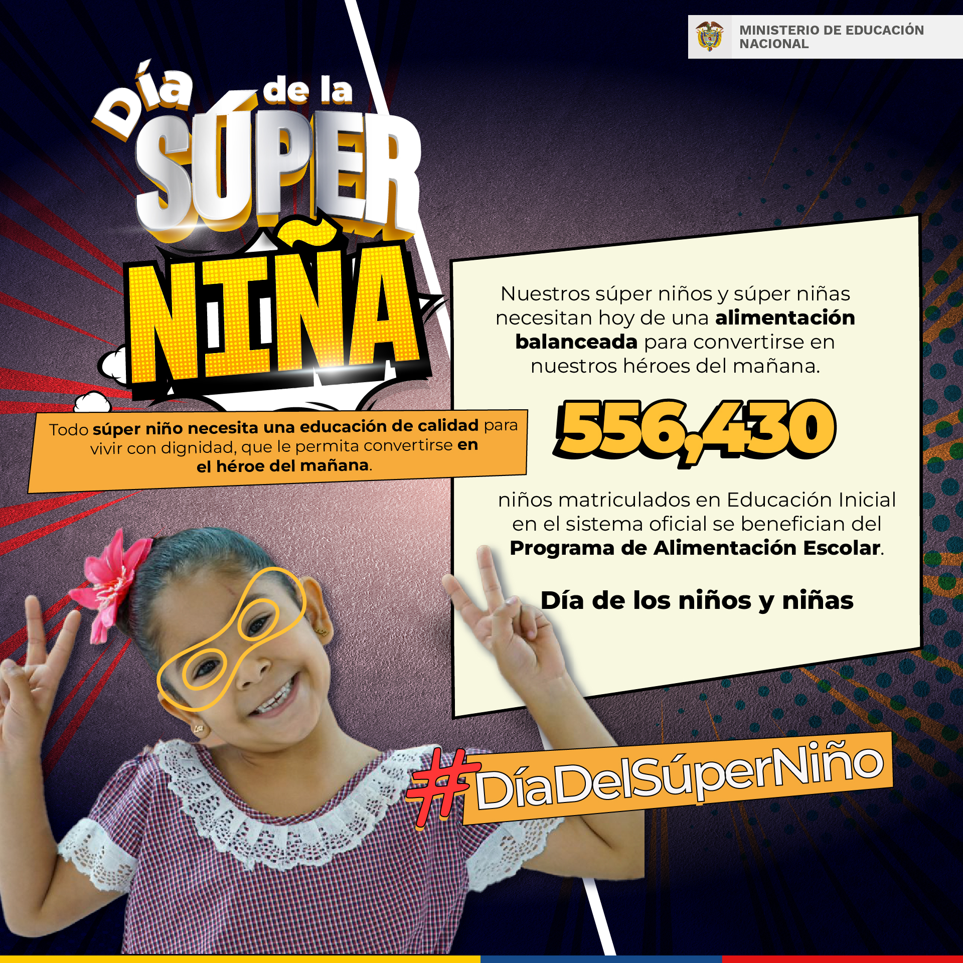 Día de la Super Niña - Programa de alimentación escolar