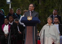 Presidente Gustavo Petro en discurso en el Puente de Boyacá.