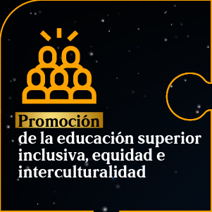 Botón  de acceso a Promoción de la educación superior inclusiva, equidad e interculturalidad