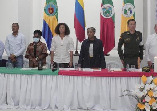 Ministra, Vicepresidenta, Gobernadora Choco, autoridades