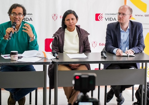 Rueda de prensa Viceministro Oscar Sanchez, Directora Unidad de Victimas y director Capaz