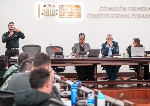 Ministra Aurora Vergara en la Comisión Primera del senado