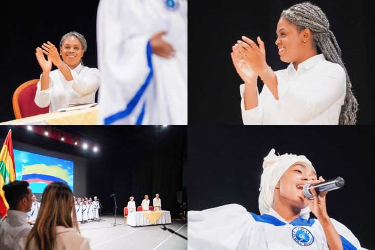 Ministra Aurora Vergara en el teatro Adolfo Mejía Ministra Aurora Vergara en el teatro Adolfo Mejía