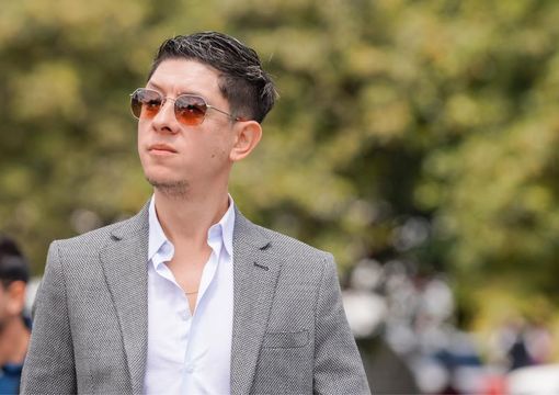 Ministro de Educación José Daniel Rojas Medellín en el Puente de Boyacá.