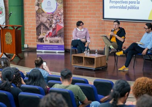 Ministro de Educación Daniel Rojas y viceministro Ricardo Moreno en la Universidad Nacional