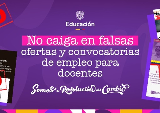 banner de alerta sobre falsas convocatorias