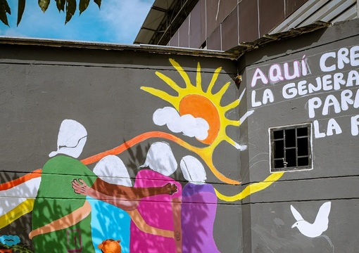 Mural pintado por niños de Ocaña