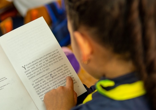 Estudiante leyendo