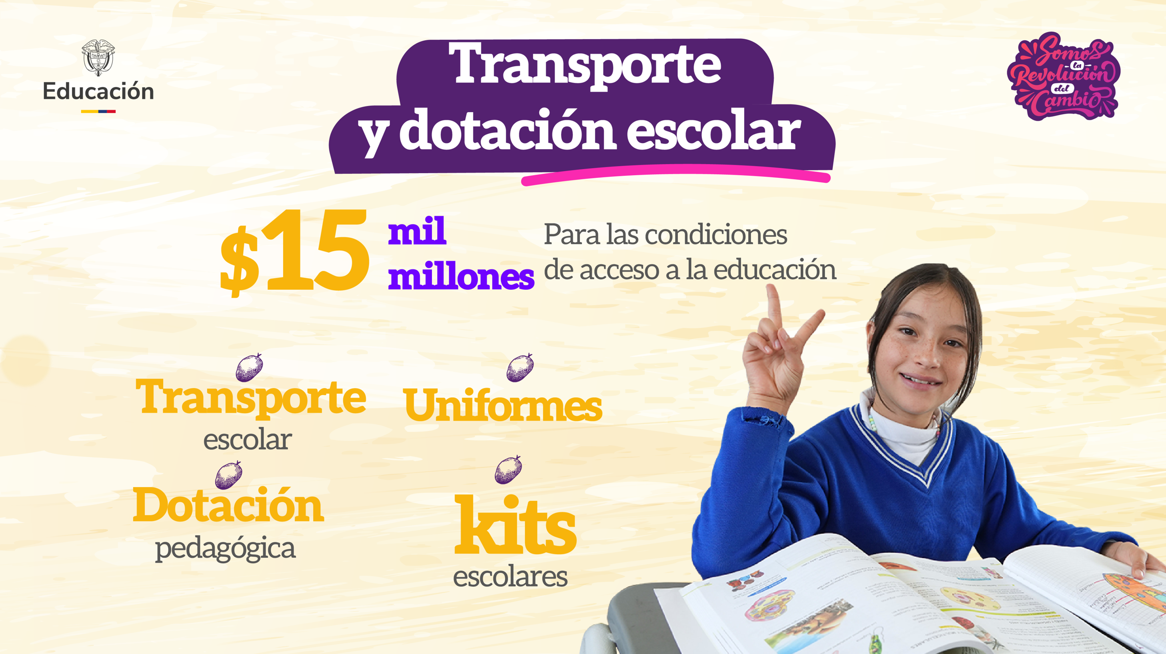 Transporte y dotación escolar