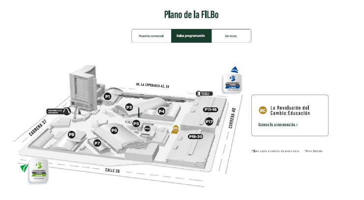 Ubicación de la carpa en la FilBo MEN 2025