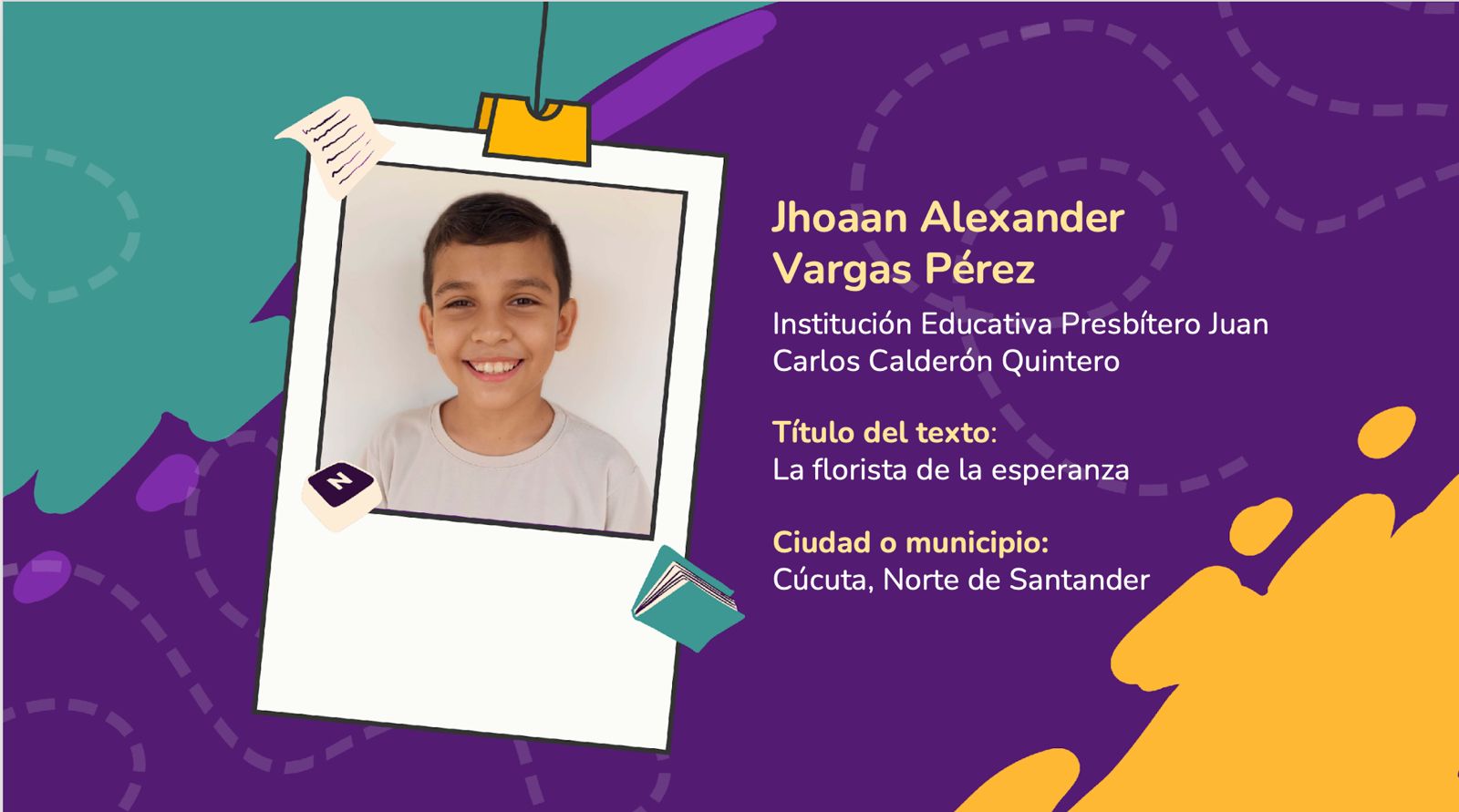 Ganadores del Concurso Nacional de Escritura: Historias de Paz