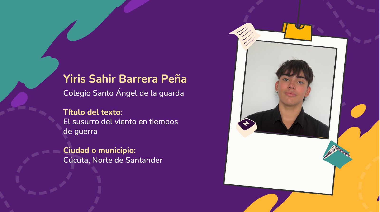 Ganadores del Concurso Nacional de Escritura: Historias de Paz