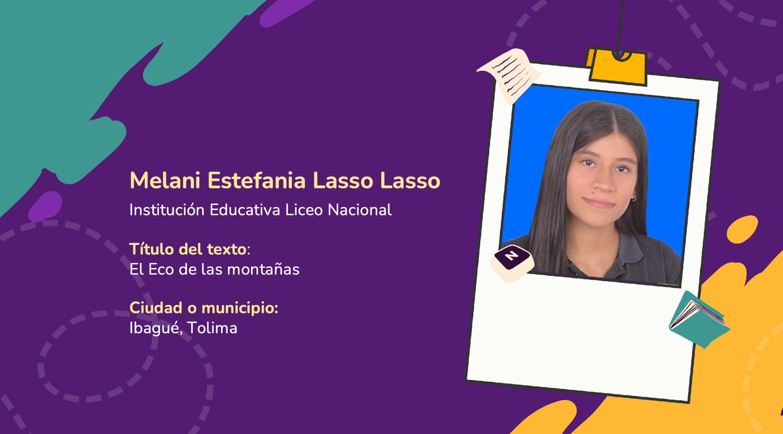 Ganadores del Concurso Nacional de Escritura: Historias de Paz