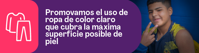 Botón que enlaza a recomendaciones Protección piel