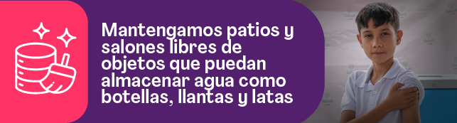 Botón que enlaza a recomendaciones de salones libres de objetos que almacenen agua