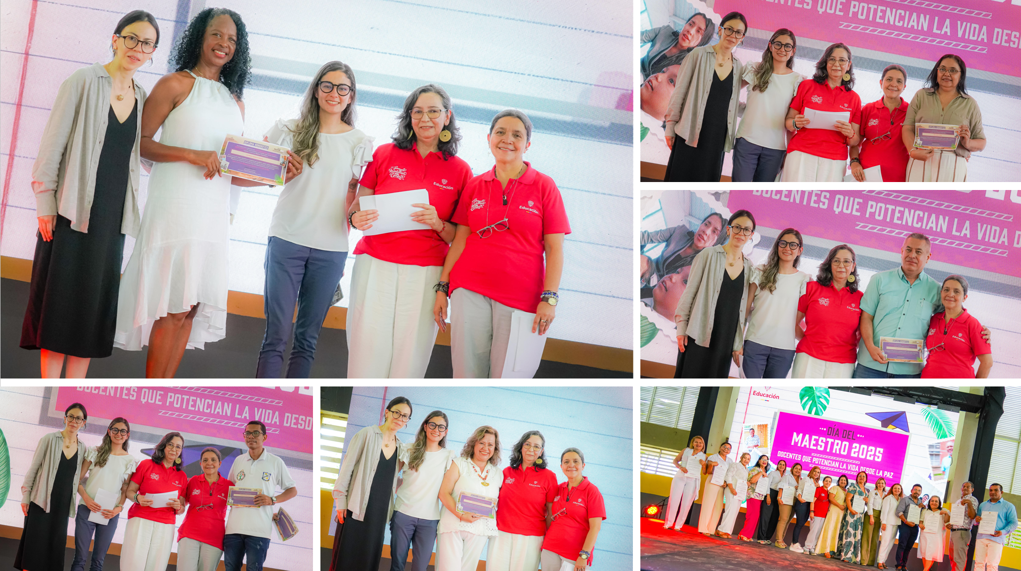 Maestros reconocidos en la celebración