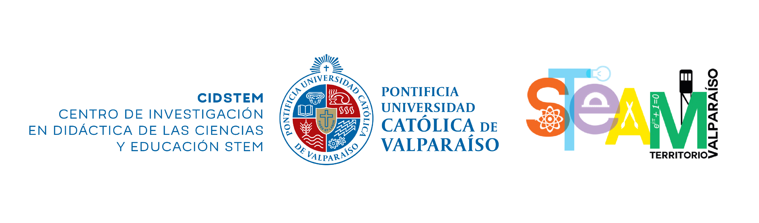 Logo Pontificia Universidad Católica de Valparaíso - CIDSTEM y Red Territorio STEM