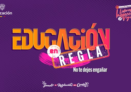 Logo campaña Educación en Regla no te dejes engañar