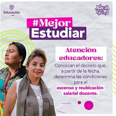 Ya está en firme el Decreto 0953 de 2025, que reglamenta el proceso de ascenso y reubicación salarial docente