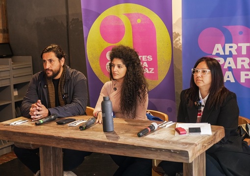 Viceministra (e) de Básica, Maritza Molina junto a la Ministra de Cultura y viceministro de Cultura