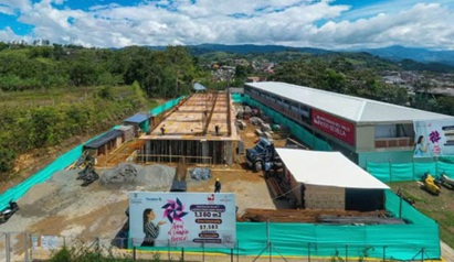 Avances de la construcción de la nueva sede de la Universidad del Valle en Sevilla; inversión superior a $10 mil millones