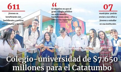 Petro inauguró Colegio-Universidad en El Tarra y honra así una promesa pendiente