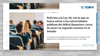 Reforma a la Ley 30, con la que se busca salvar a las universidades públicas del déficit financiero, cerca de pasar su segundo examen en el Senado