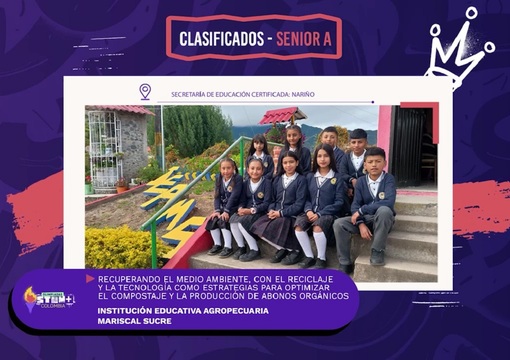 Equipo clasificado en  Nariño